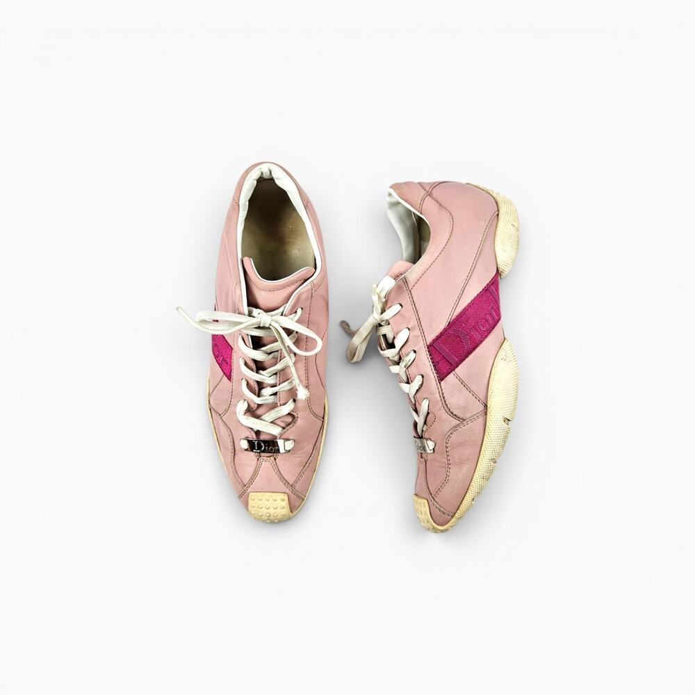 Y2k Christian Dior Sneakers Pink Metal Dior Lace Plate - Size 38 (8) - Picture 4 of 8